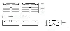 ADAPTOR BASE 2 PIECE 3/8” RIFLE TO WEAVER