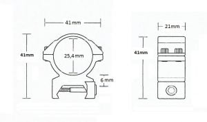 Matchmount Weaver /2pc double screw/ 1" Low