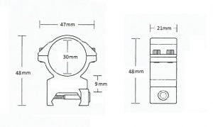 Matchmount Weaver /2pc double screw/ 30mm Med