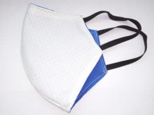 Dvojvrstvová bavlnená tvárová maska s uhlíkovým vláknom - biela