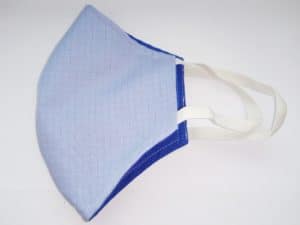 Dvojvrstvová bavlnená tvárová maska s uhlíkovým vláknom - modrá