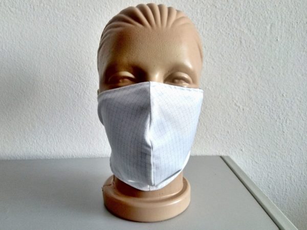 Dvojvrstvová bavlnená tvárová maska s uhlíkovým vláknom - biela (Kópia)