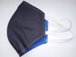 Dvojvrstvová bavlnená tvárová maska s uhlíkovým vláknom - čierna