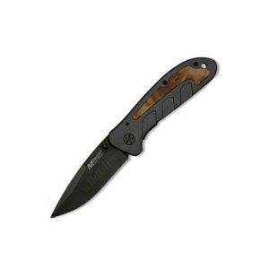 M-Tech Tactical Folder with Burlwood Inlay