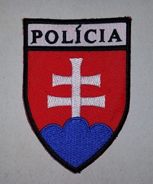 Nášivka Policia znak SR 9,5cm bez suchého zipsu